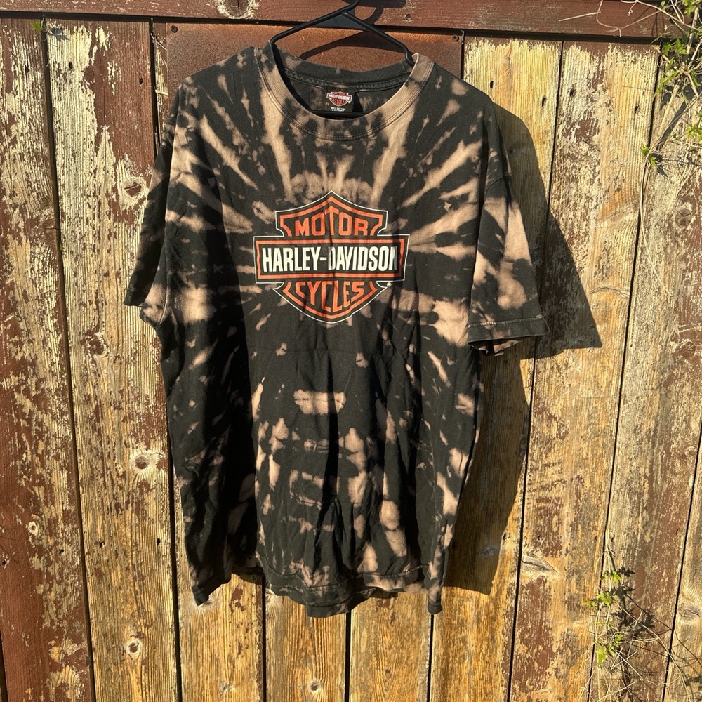 Harley-Davidson Black Tie-Dye Men's Shirt